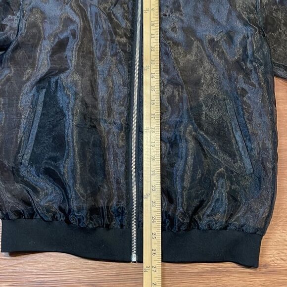 TRUE RELIGION ONE OF A KIND ROSECRANS FESTIVAL SHEER BOMBER JACKET - Picture 7 of 8